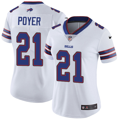 Nike Bills #21 Jordan Poyer White Women's Stitched NFL Vapor Untouchable Limited Jersey
